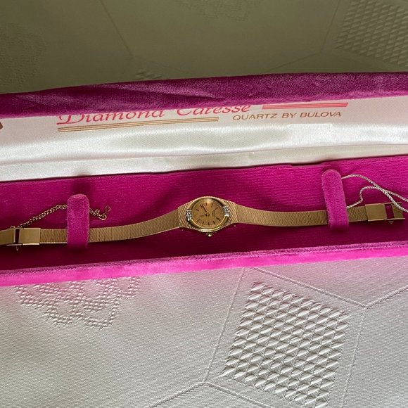 NWT Vintage Bulova Diamond Caresse Quartz Watch. main image 6